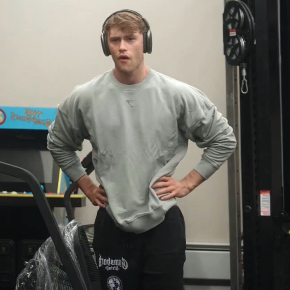 Gymshark Power Washed
Crew worn by David laid.